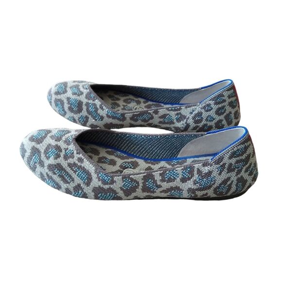 Rothys The Flats in Spotted Leopard Grey/Blue - Picture 5 of 12